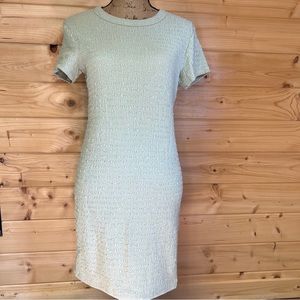 Elodie short sleeve short dress fitted sage green large